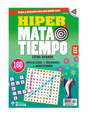 Sopas de letras, juegos de ingenio, crucigramas, Letra grande, HMT222