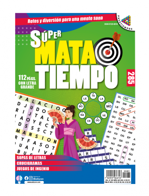 SUPERMATATIEMPO, SOPAS DE LETRAS, CRUCIGRAMAS, JUEGOS DE INGENIO, SMT 285