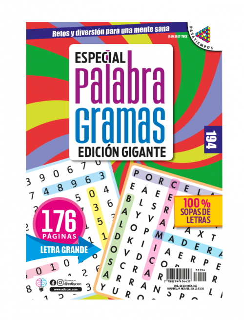 Especial Palabragramas 100 Sopas De Letras Ediycon Kyosco Virtual